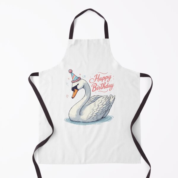 Item preview, Cute Swan Happy Birthday Party designed and sold by TomFrontierArt.