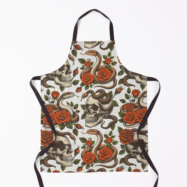 Artikelvorschau, Vintage retro dark academia gothic skull snake and red rose flowers entworfen und verkauft von Red-Ink.
