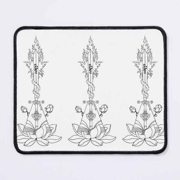 Item preview, Manjushri Motif, black outline, buddhist, lotus, vajra art designed and sold by MayGreenAbgrall.