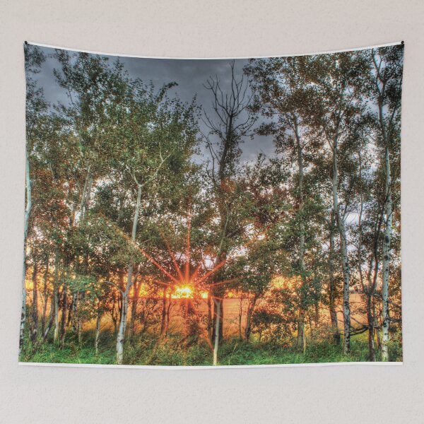 Item preview, Farm Field Birtch Tree Sunrise Rural Alberta designed and sold by ColdCreekCanvas.