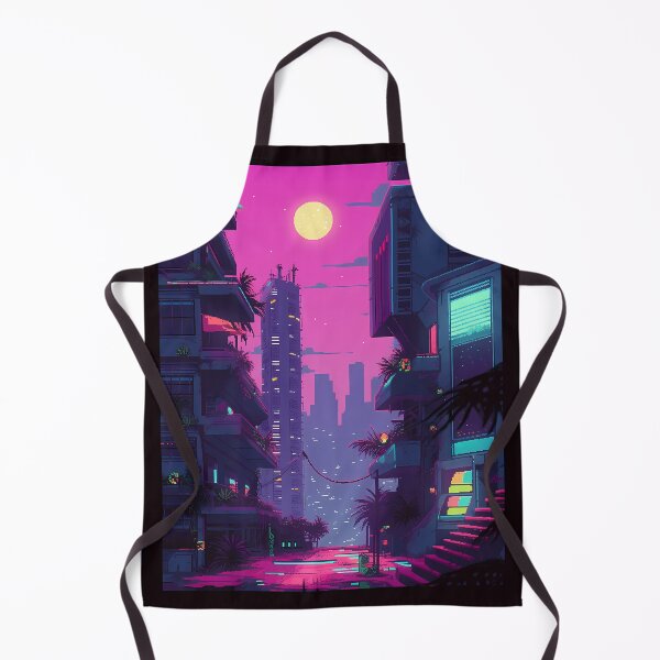 Item preview, Vaporwave Neon Cityscape- Pixel art designed and sold by octoboobs.