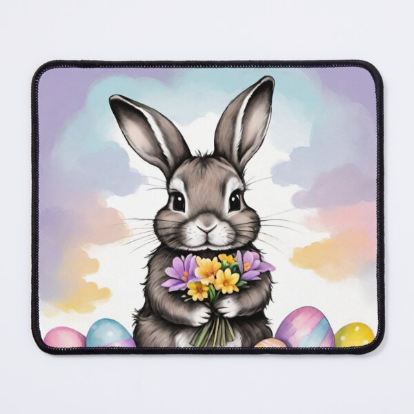 Item preview, Colorful Festive Easter Eggs Easter Bunny Spring Flowers Version 219 designed and sold by DreamingAwake1.