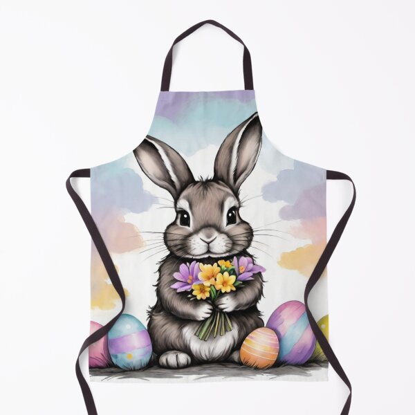 Item preview, Colorful Festive Easter Eggs Easter Bunny Spring Flowers Version 219 designed and sold by DreamingAwake1.