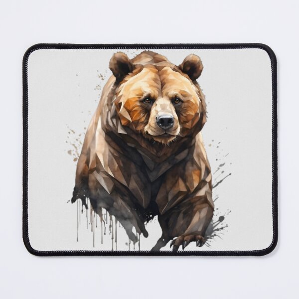 Item preview, Watercolor Geometrical Bear Painting designed and sold by PolygonPinnacle.