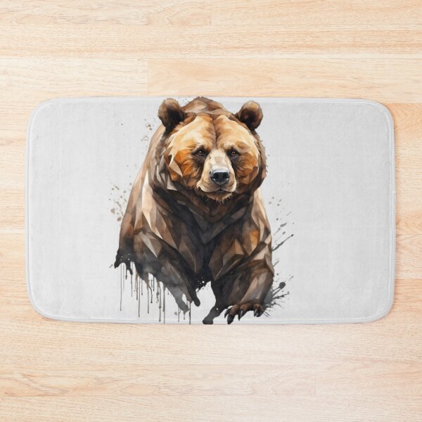Item preview, Watercolor Geometrical Bear Painting designed and sold by PolygonPinnacle.