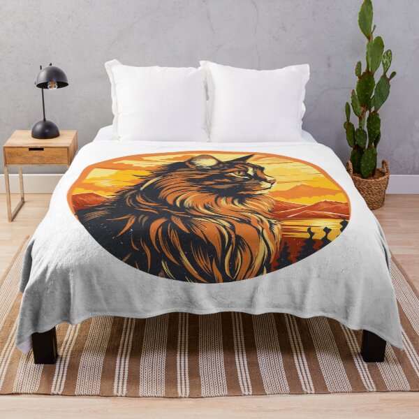 Item preview, Maine Coon Cat Retro Design designed and sold by Hansani Nuwanmini Jayawickrama.