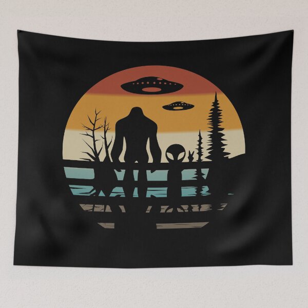 Item preview, Vintage Alien and Bigfoot designed and sold by DesertG.