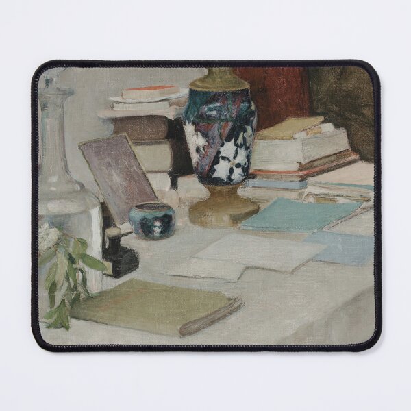 Item preview, Vintage Office Desk Still Life Oil Painting | P447 designed and sold by Piccolo Fiore Prints.
