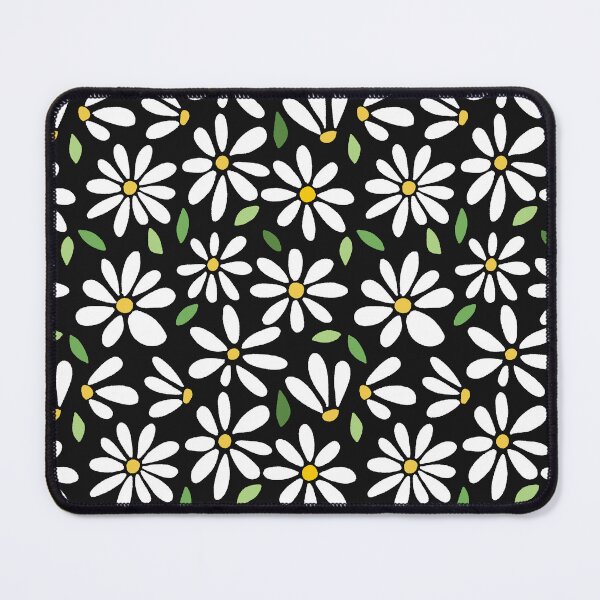 Item preview, retro daisies on black designed and sold by Erinelyse827.