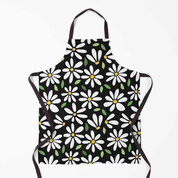 Item preview, retro daisies on black designed and sold by Erinelyse827.