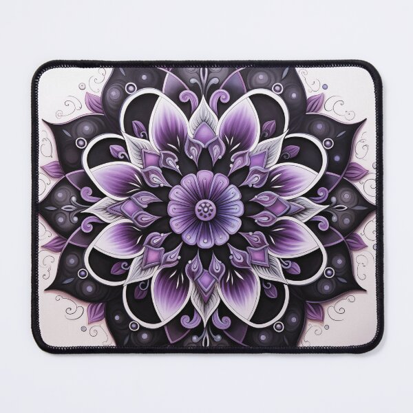 Item preview, Purple and Black and White Mandala designed and sold by TheGlassPortal.