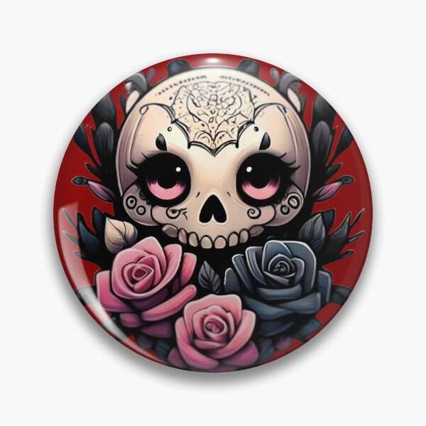 Item preview, Skull and Flowers: Something About the Pink Eyes designed and sold by eatmorvelopator.