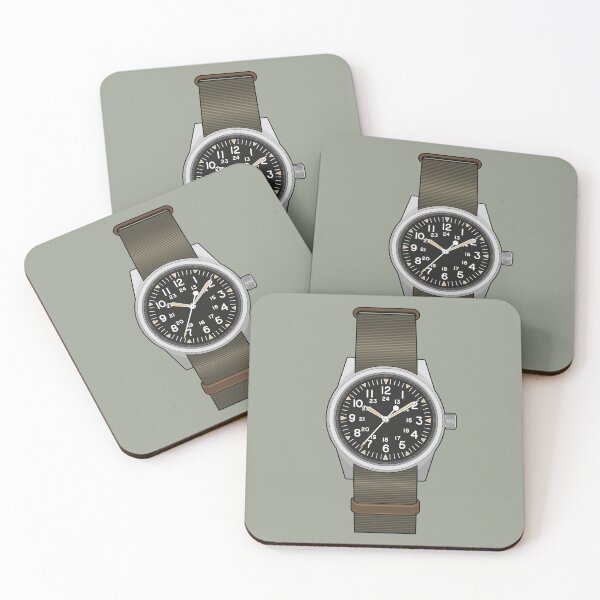 Aperçu de l'œuvre Montre de terrain militaire kaki créée et vendue par HSDESIGNS  SHOP.