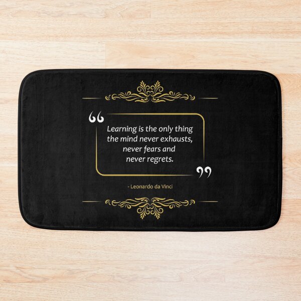 Item preview, Leonardo da Vinci quote Learning designed and sold by paragonDesign28.