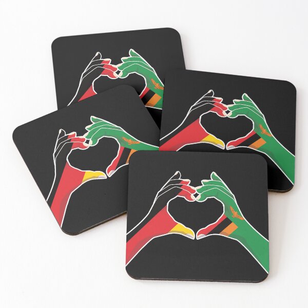 Item preview, Zambia Zambian Germany German Love Heart Peace designed and sold by FlagX.
