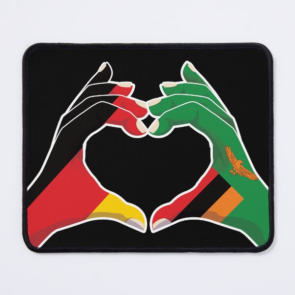 Item preview, Zambia Zambian Germany German Love Heart Peace designed and sold by FlagX.