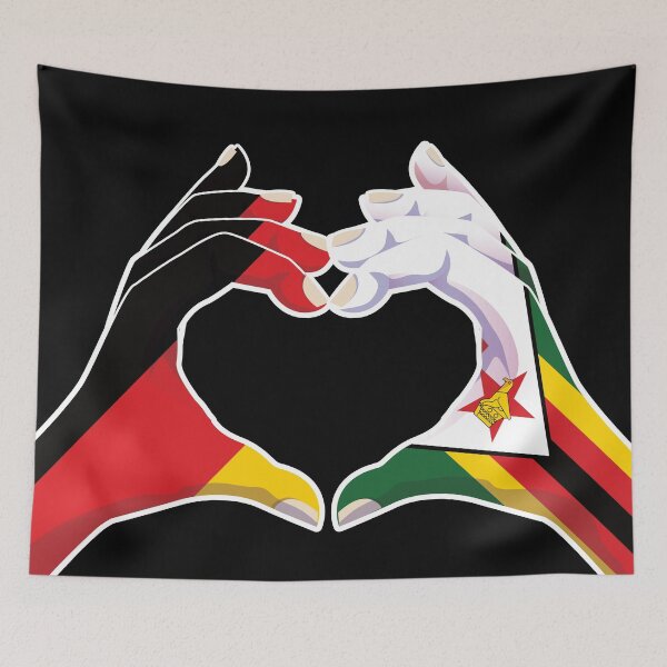 Item preview, Zimbabwe Zimbabwean Germany German Love Heart Peace designed and sold by FlagX.