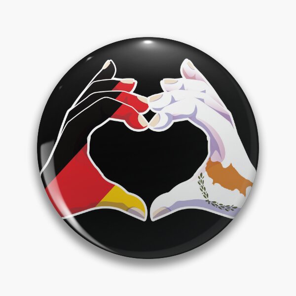 Aperçu de l'œuvre Chypre Chypriote Allemagne Allemand Amour Coeur Paix créée et vendue par FlagX.