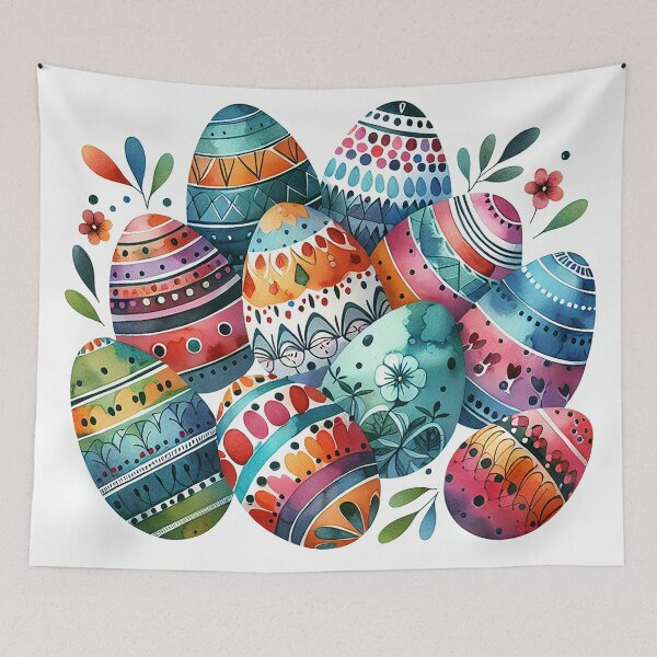 Item preview, Resplendent Watercolor Ukrainian Easter Eggs Fantasy designed and sold by zzz888.