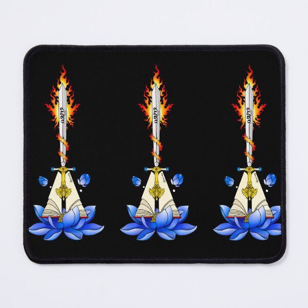 Item preview, Manjushri Motif, black buddhist, lotus, vajra art designed and sold by MayGreenAbgrall.