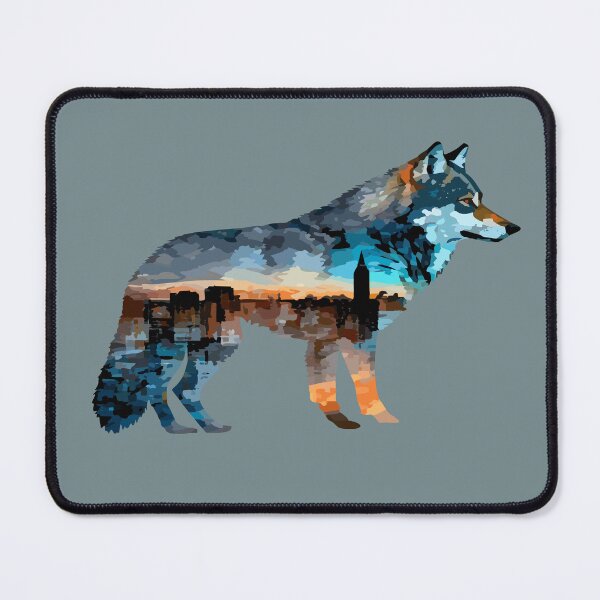 Item preview, wolf and a Mountain, Men's Warrior Wolf designed and sold by Firas Aljazzar.