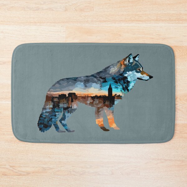 Item preview, wolf and a Mountain, Men's Warrior Wolf designed and sold by Firas Aljazzar.