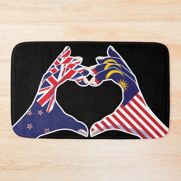 Item preview, Malaysia Malaysian New Zealand Love Heart Peace designed and sold by FlagX.