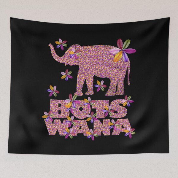 Item preview, Flowery Painted Botswana Elephant designed and sold by articlave.