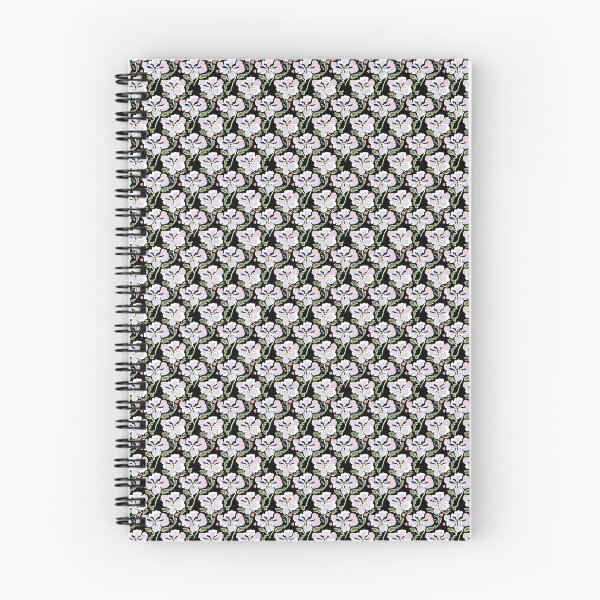 Item preview, Pale Purple Flowers and Black Retro Pattern designed and sold by SamJanner.