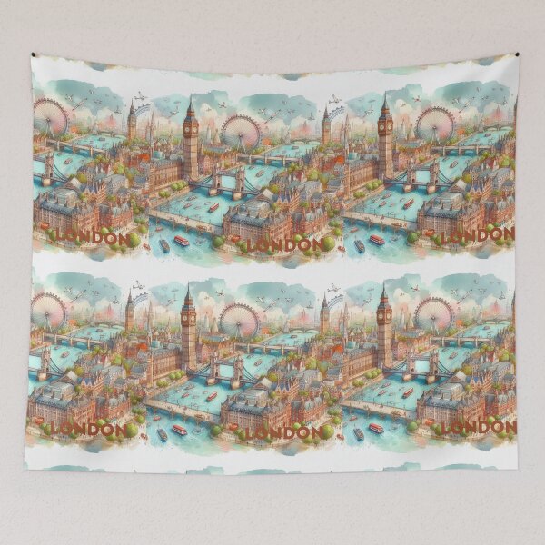 Item preview, London - Illustrated map designed and sold by Dominika Farkašová.