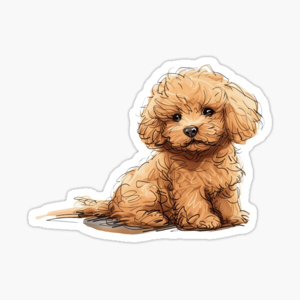 Item preview, Adorable Seated Baby Toy Poodle designed and sold by hanappong.