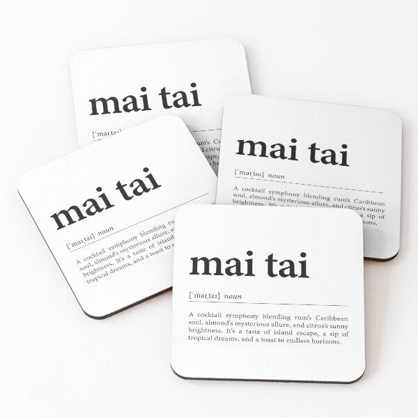 Item preview, Mai Tai Definition Poster designed and sold by palezebra.