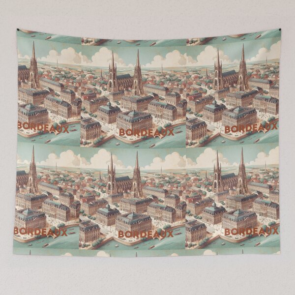 Item preview, Bordeaux - Illustrated map designed and sold by Dominika Farkašová.