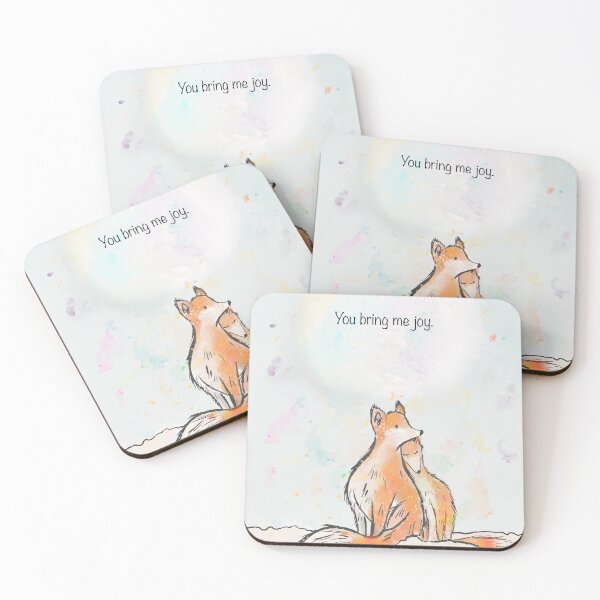 Item preview, You bring me joy, valentines, foxes designed and sold by Treasuredreams.