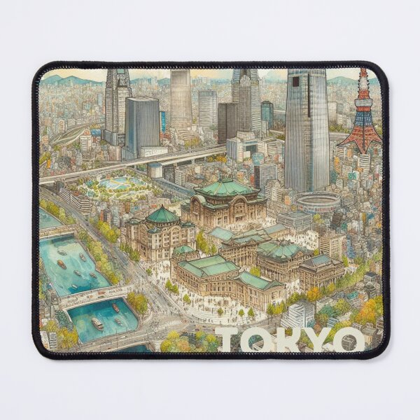 Item preview, Tokyo - Illustrated map designed and sold by Dominika Farkašová.
