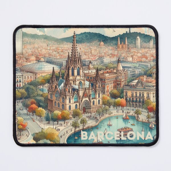 Item preview, Barcelona - Illustrated map designed and sold by Dominika Farkašová.