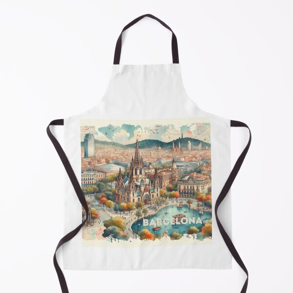Item preview, Barcelona - Illustrated map designed and sold by Dominika Farkašová.