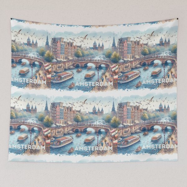 Item preview, Amsterdam - Illustrated map designed and sold by Dominika Farkašová.