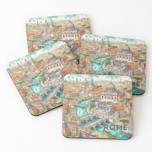 Item preview, Rome - Illustrated map designed and sold by Dominika Farkašová.