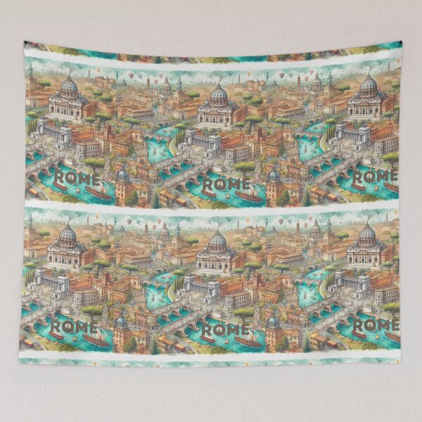 Item preview, Rome - Illustrated map designed and sold by Dominika Farkašová.