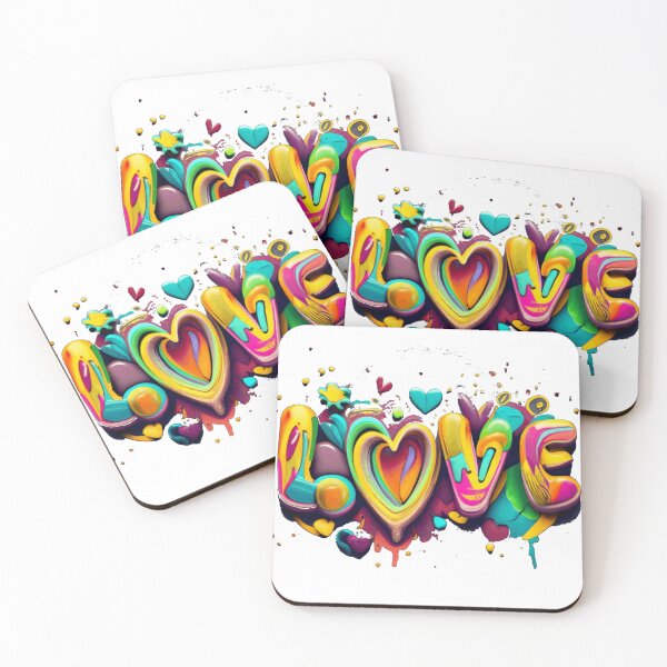Item preview, Vibrant Love: Graffiti-style Typography designed and sold by Elpico11.
