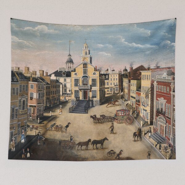 Item preview, Oldest Cities - Boston Massachusetts - Vintage Americana Art designed and sold by CulturalCurios.