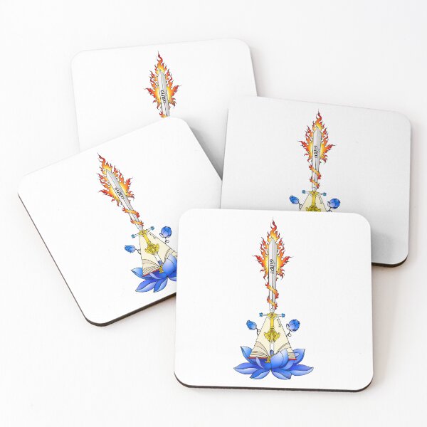 Item preview, Manjushri Motif, white buddhist, lotus, vajra art designed and sold by MayGreenAbgrall.