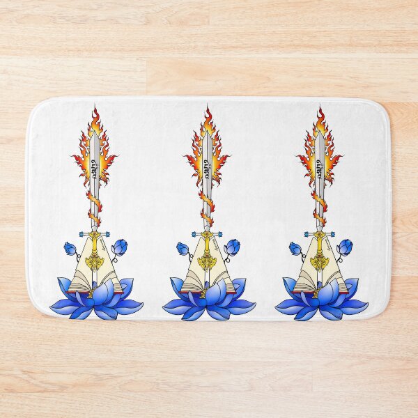 Item preview, Manjushri Motif, white buddhist, lotus, vajra art designed and sold by MayGreenAbgrall.