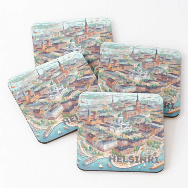 Item preview, Helsinki - Illustrated map designed and sold by Dominika Farkašová.