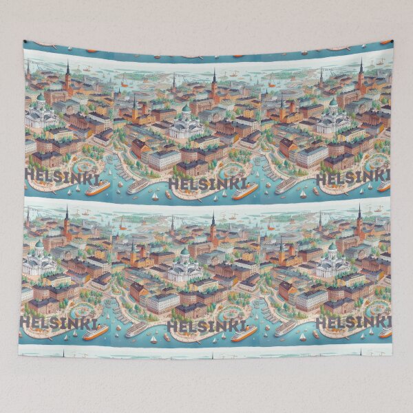 Item preview, Helsinki - Illustrated map designed and sold by Dominika Farkašová.
