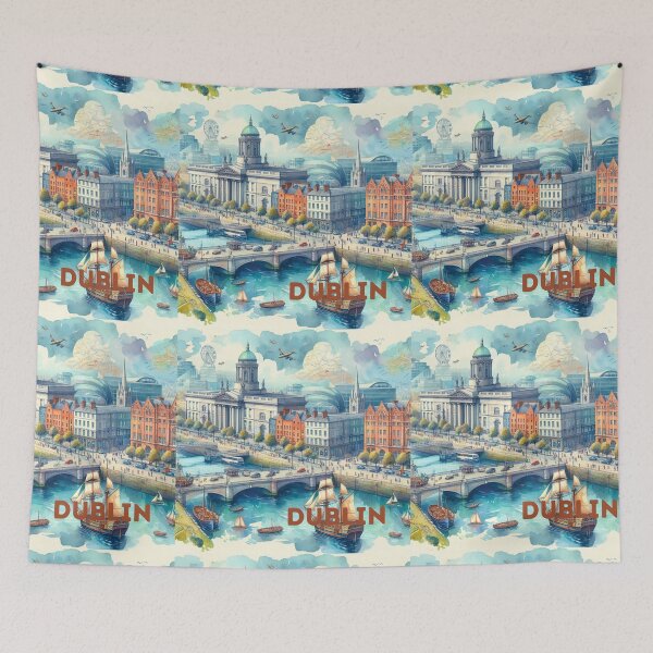 Item preview, Dublin - Illustrated map designed and sold by Dominika Farkašová.