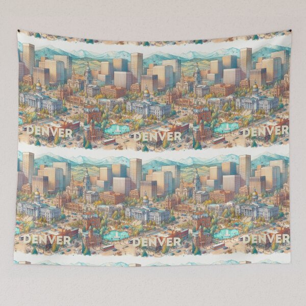Item preview, Denver - Illustrated map designed and sold by Dominika Farkašová.