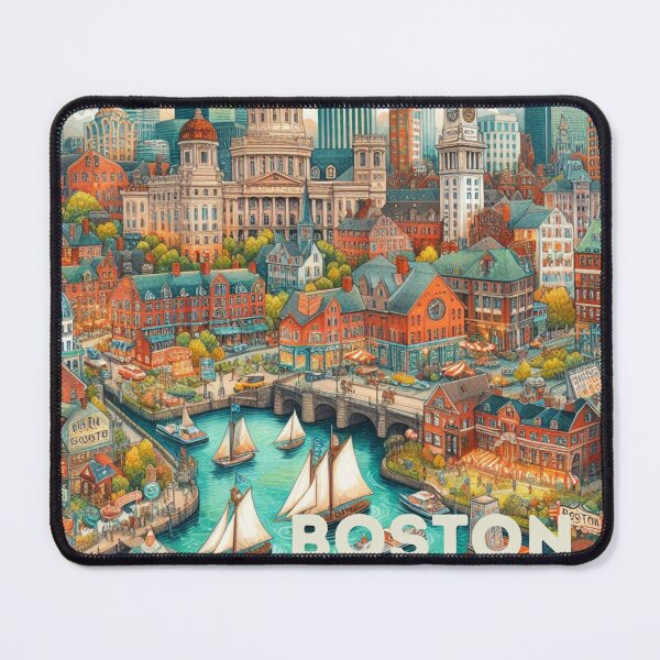 Item preview, Boston - Illustrated map designed and sold by Dominika Farkašová.