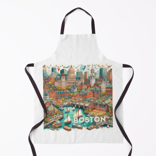 Item preview, Boston - Illustrated map designed and sold by Dominika Farkašová.